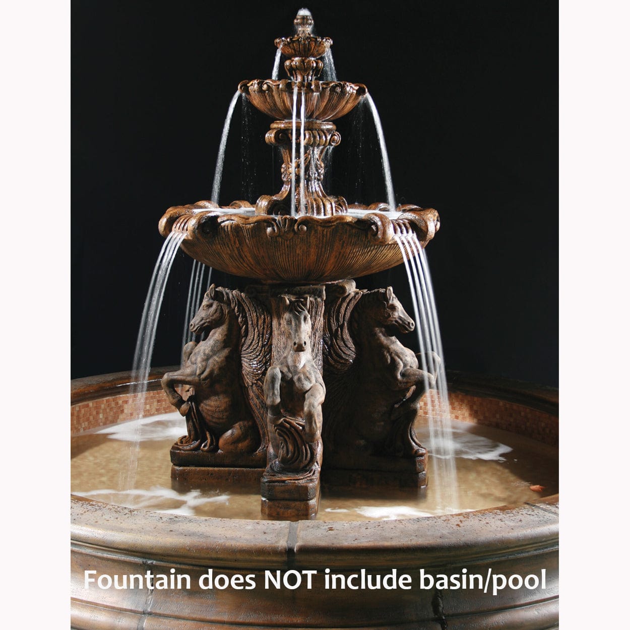 2-Tier Cavalli Outdoor Water Fountain for Pond