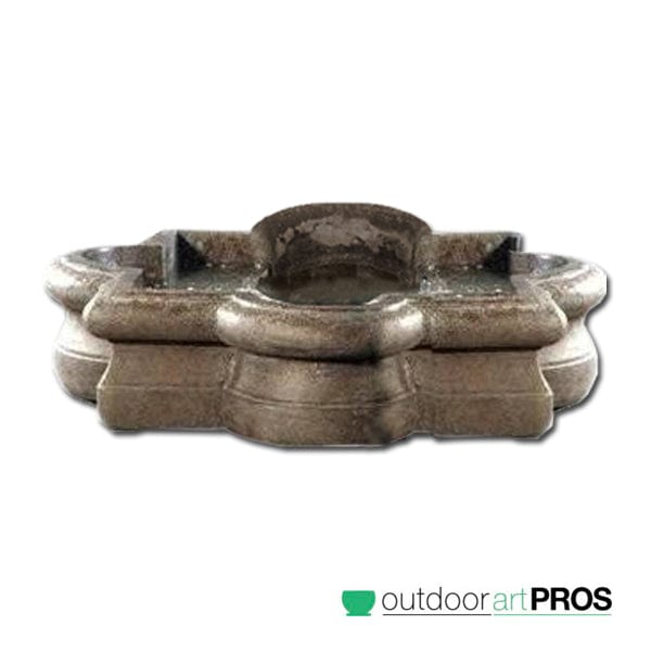 Quatrefoil One Piece Fountain Basin | 62" Wide - Outdoorartpross