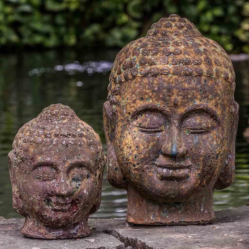 Angkor Buddha Head Large Garden Statue - Outdoorartpross