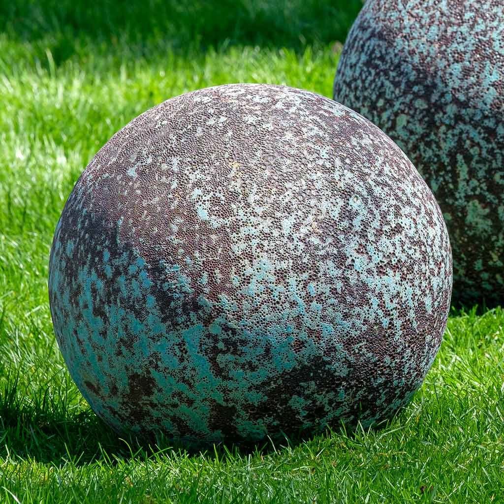 Angkor Spheres - Set of 3 in Verdigris | Garden Spheres