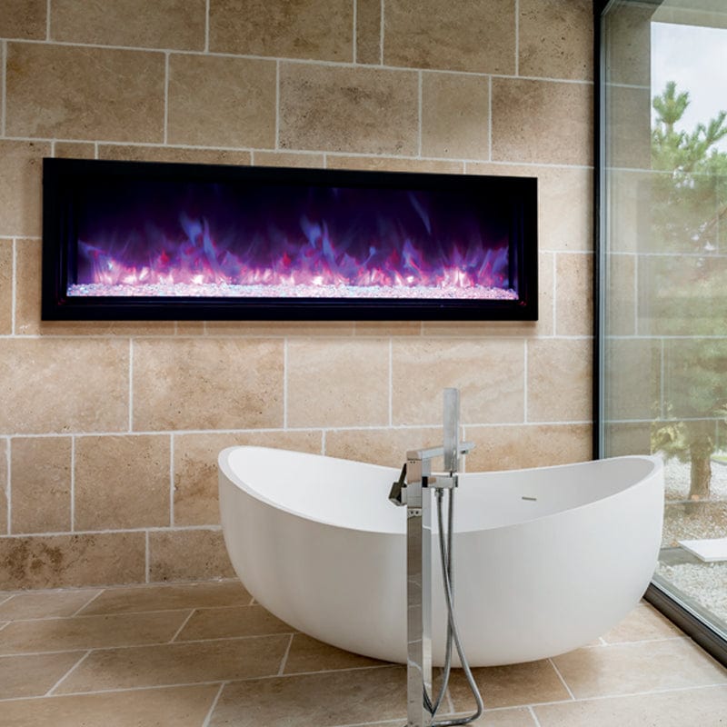 Amantii Panorama 50" Xtraslim Full View Smart Indoor| Outdoor Electric Fireplace