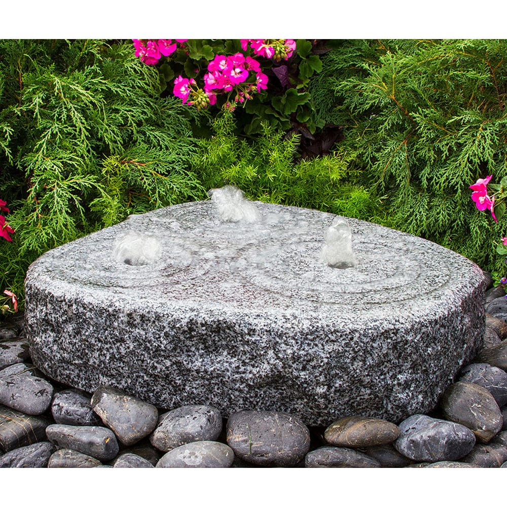 Triple Circle Granite Stone Fountain - Outdoorartpross