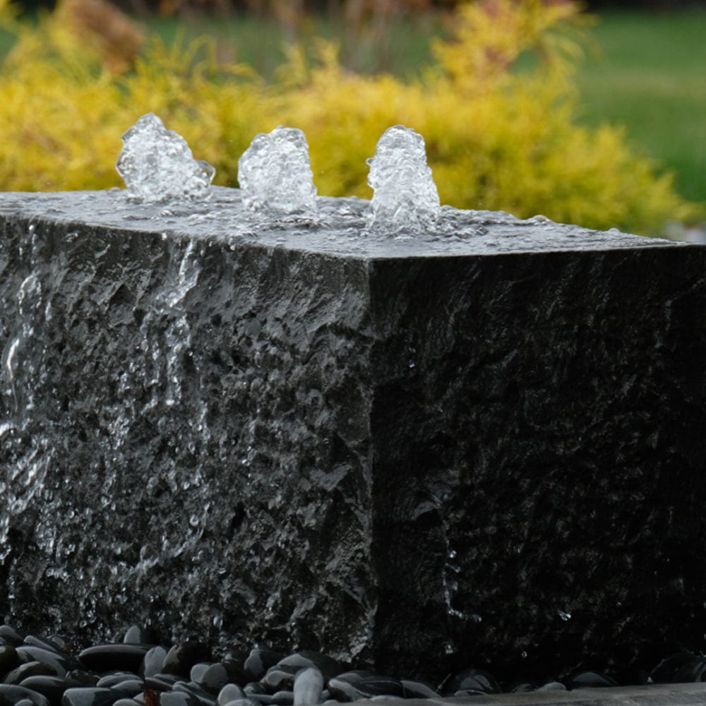 Triple Drilled Yasuyuki Stone Fountain - Outdoorartpross