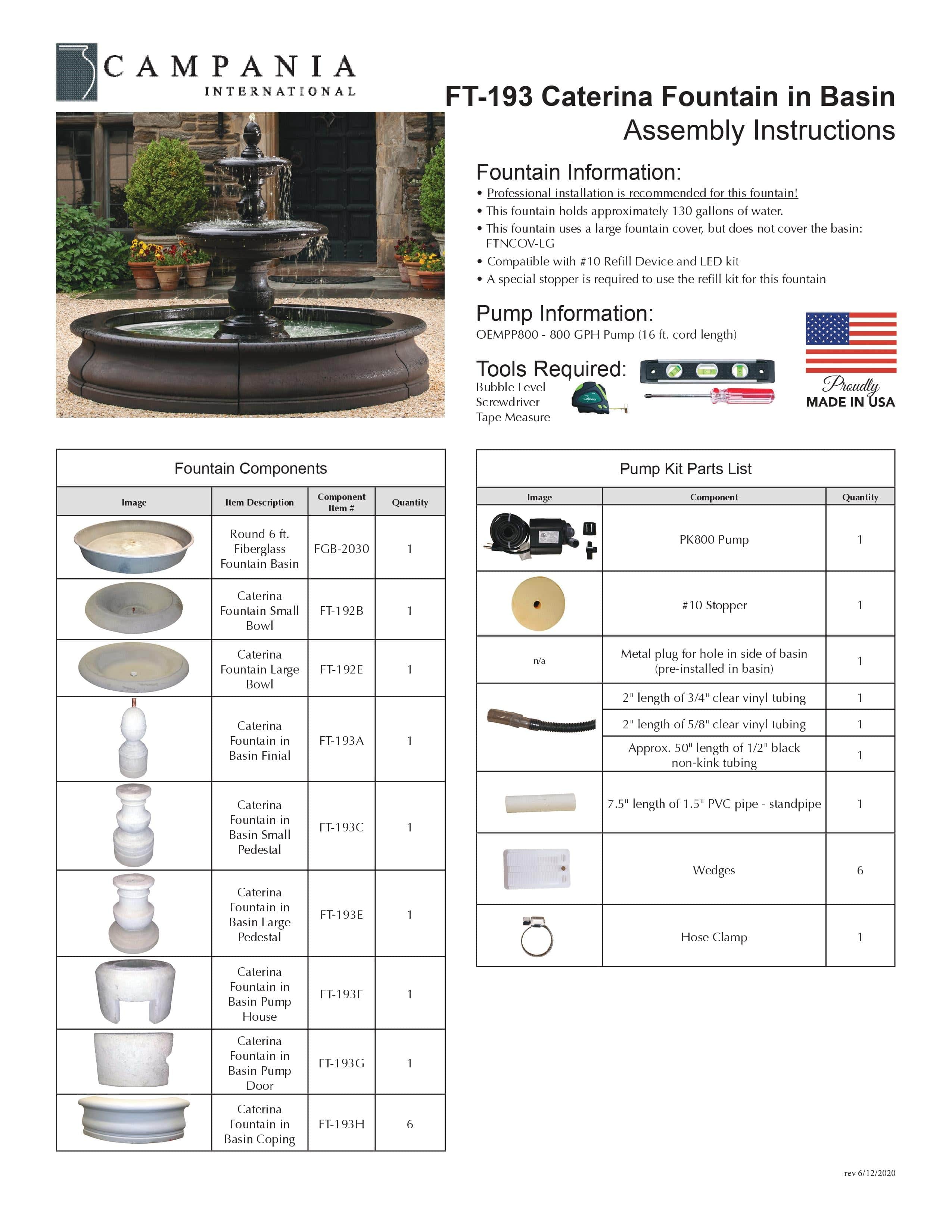 Caterina Outdoor Water Fountain in Basin - Outdoorartpross