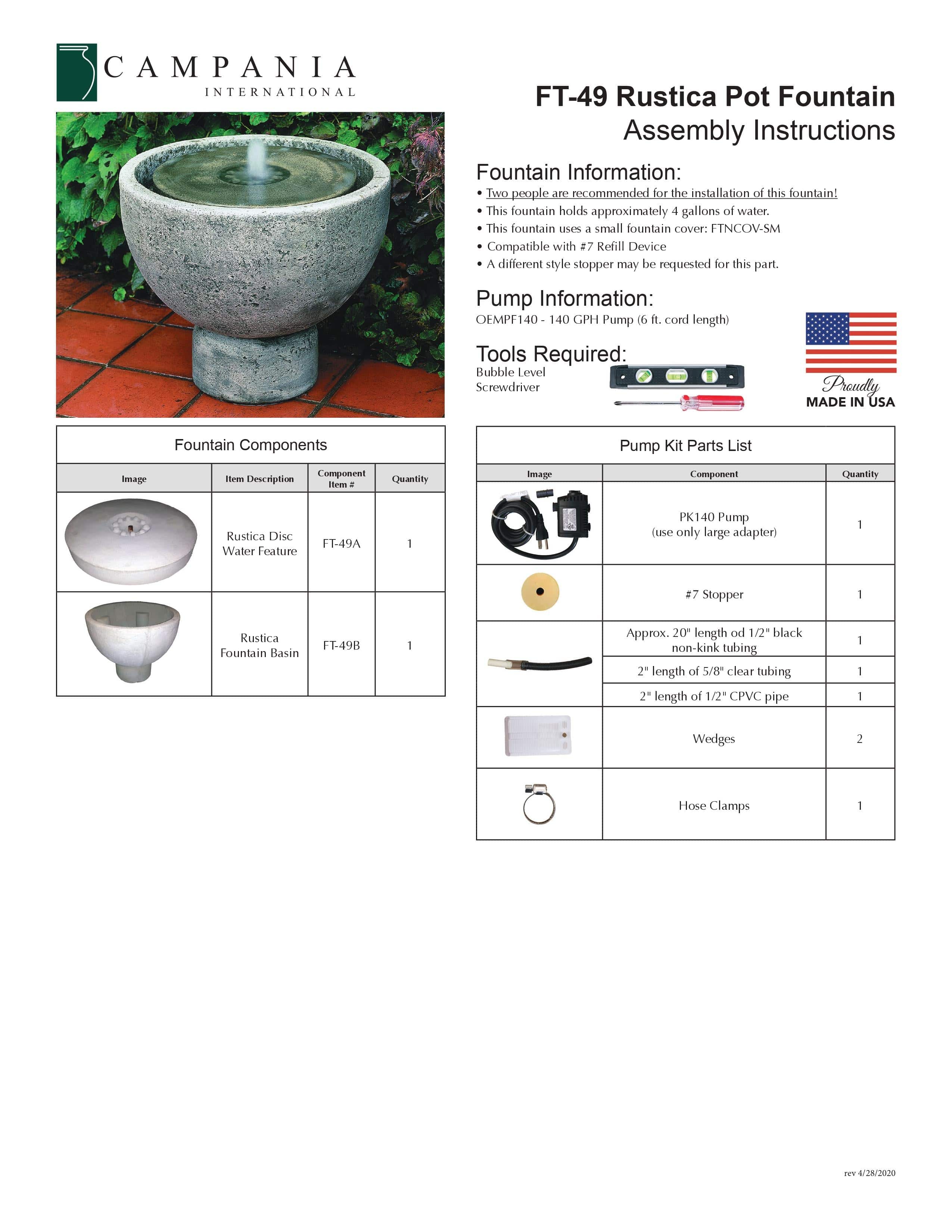 Rustica Pot Garden Water Fountain - Outdoorartpross