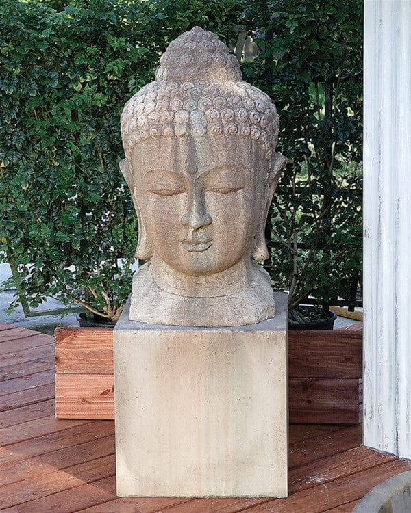 Buddha Head Garden Statue - Outdoorartpross