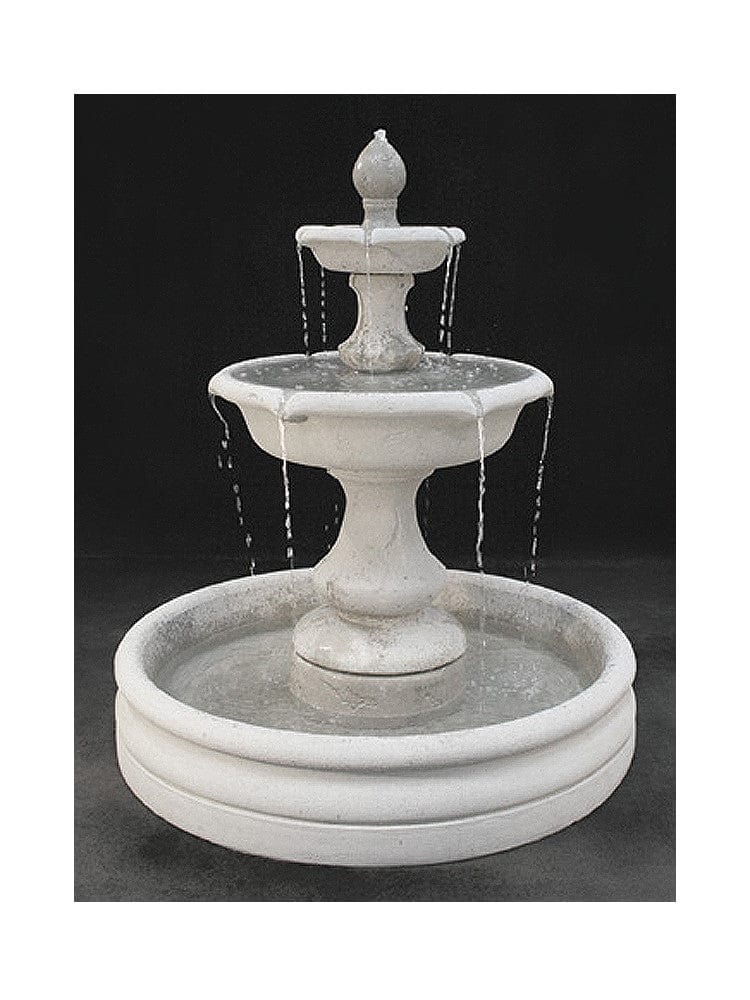 Verona Tiered Outdoor Fountain, Small with 46" Basin - Outdoorartpross