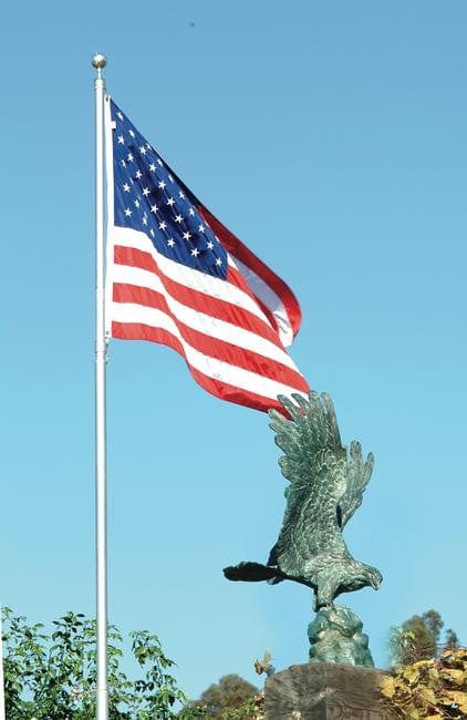 Brass Baron Freedom Eagle Garden Sculpture - Brass Baron - Outdoorartpross