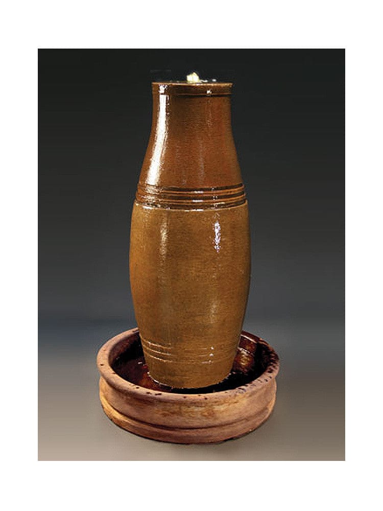 San Vicente Urn Cast Stone Garden Fountain - Outdoorartpross