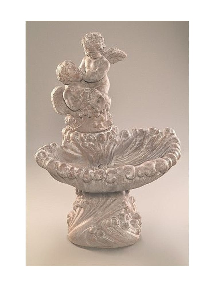 Pouring Angels Cast Stone Garden Fountain - Outdoorartpross
