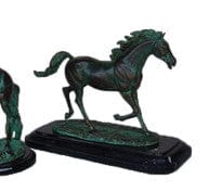 Brass Baron Running Horse Table Top Statue - Brass Baron - Outdoorartpross