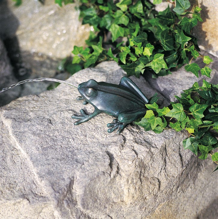 Brass Baron Crazy Frog Mini Garden Statue - Brass Baron - Outdoorartpross