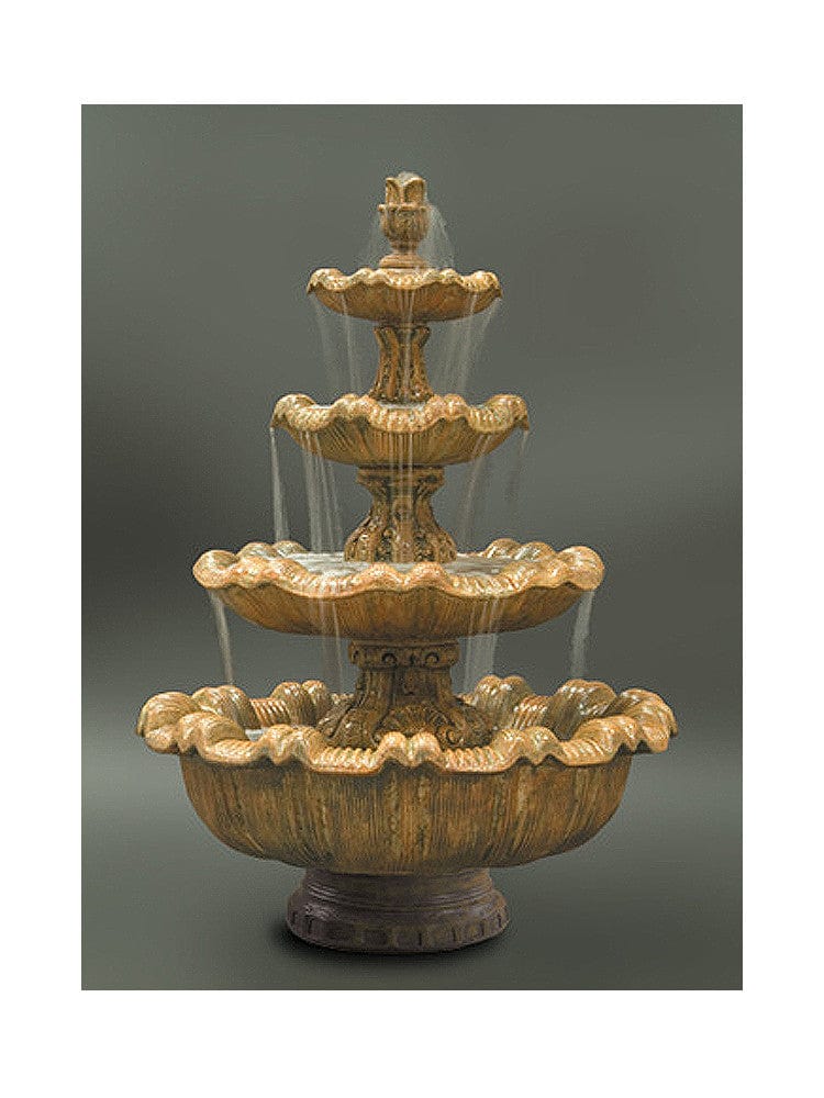 Italian 4-Tier Outdoor Water Fountain - Outdoorartpross