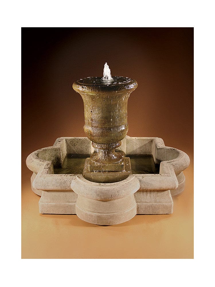 Jillian Outdoor Fountain with Quatrefoil Basin - Outdoorartpross