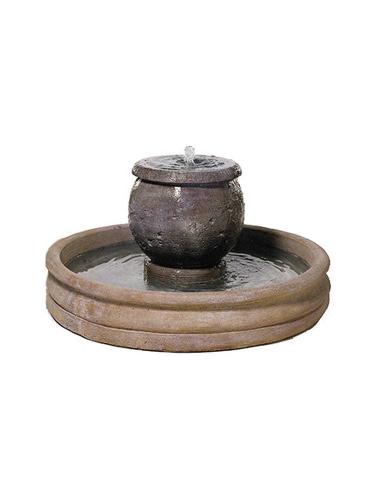 Mall Planter Cast Stone Garden Fountain - Small - Outdoorartpross