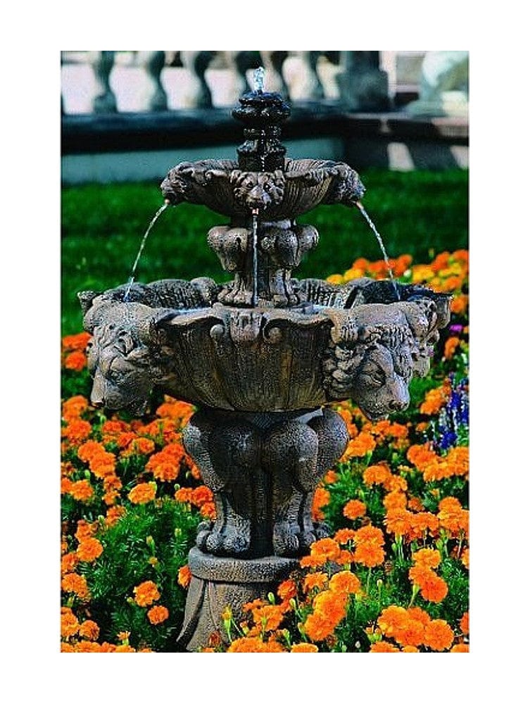 Lion Garden Water Fountain - Small - Outdoorartpross