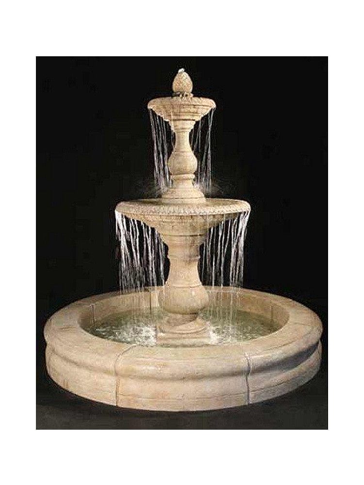 Gran Vista Outdoor Fountain with Fiore Pond - Outdoorartpross