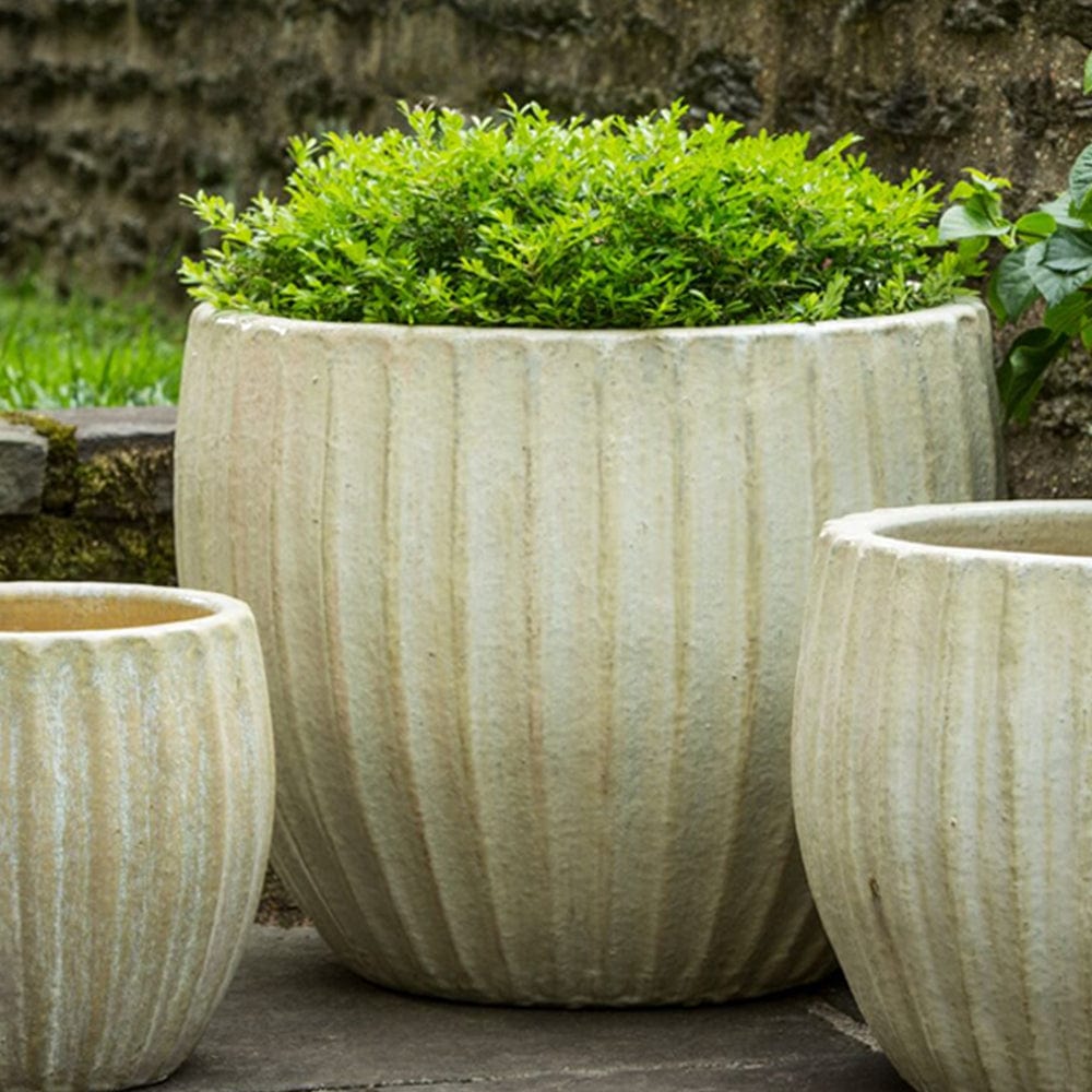 Estrella Planter Set of 3 in Antique Pearl - Outdoorartpross