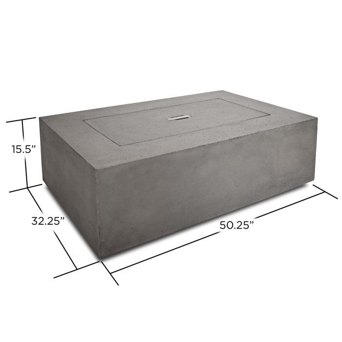 Baltic Rectangle Natural Gas Table - Dimensions - Outdoorartpross