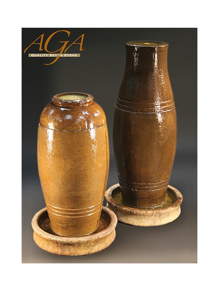 San Vicente Urn Cast Stone Garden Fountain - Outdoorartpross