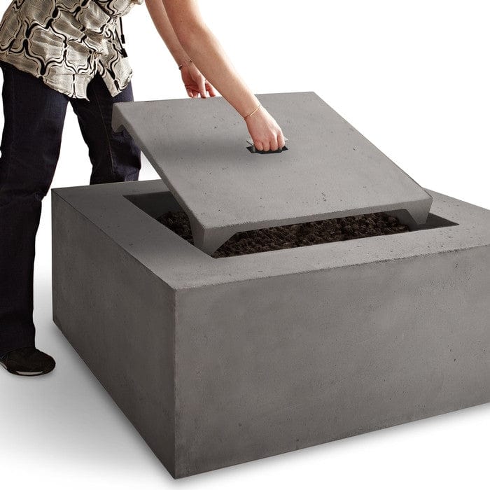 Baltic Square Natural Gas Fire Table - Lid - Outdoorartpross