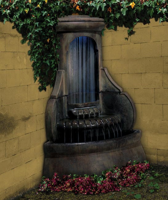 Falling Diamonds Outdoor Corner Fountain - Outdoorartpross