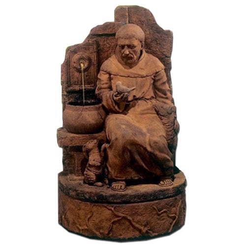 St. Francis At Well Garden Fountain - Outdoorartpross