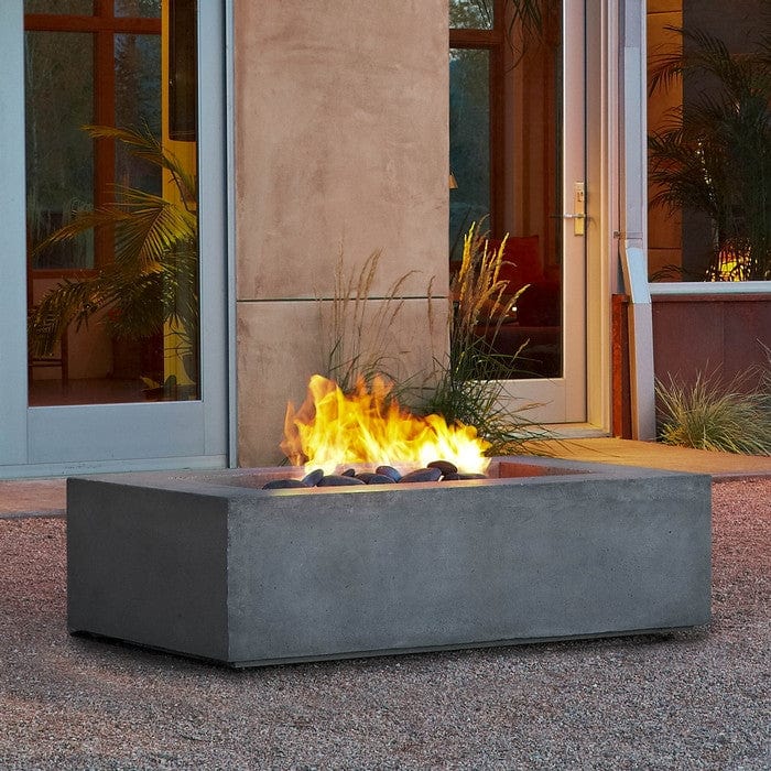 Baltic Rectangle Natural Gas Table - Glacial Gray Finish - Outdoorartpross