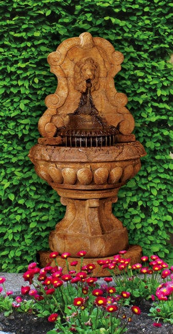 Europa Murabella Lion Wall Outdoor Fountain - Outdoorartpross