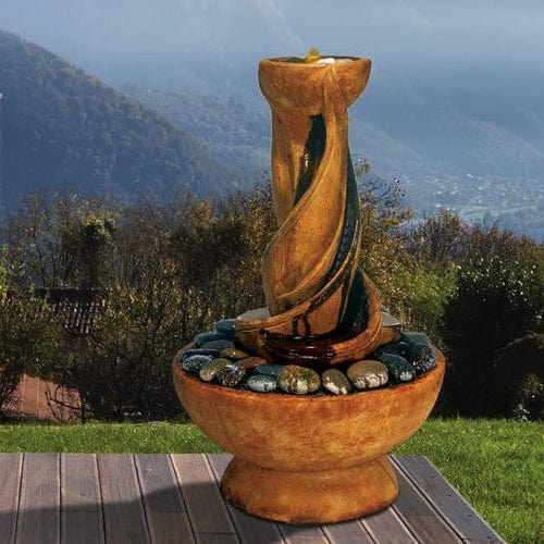 Spiral Garden Fountain - Outdoorartpross