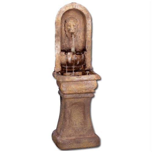 Tall Lion Alcove Outdoor Wall Fountain - Outdoorartpross
