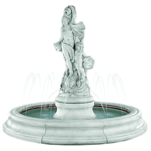 Venus With Dolphins Outdoor Fountain in Toscana Pool - Outdoorartpross
