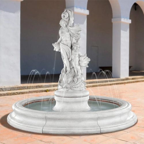 Venus With Dolphins Outdoor Fountain in Toscana Pool - Outdoorartpross