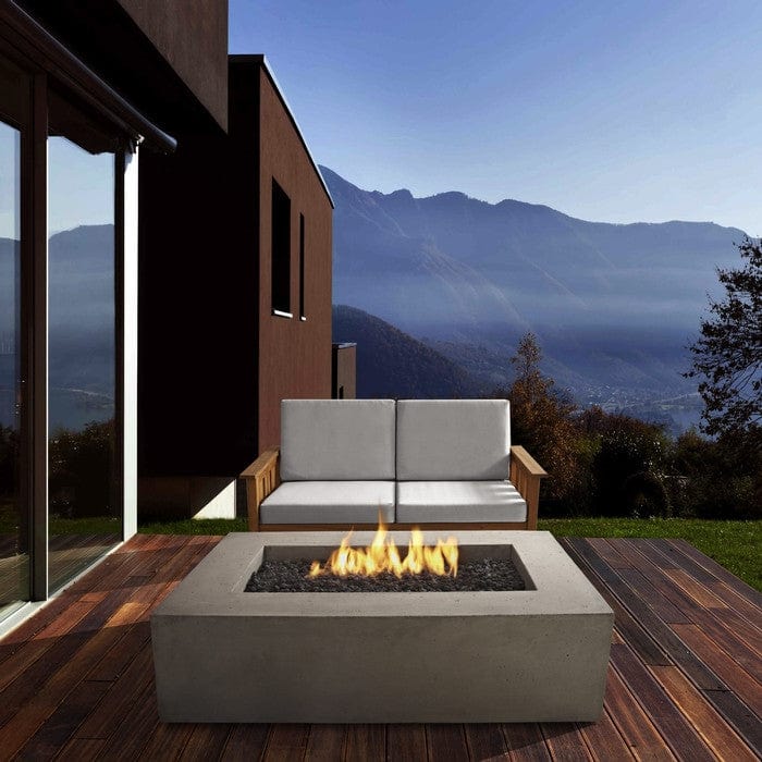 Baltic Rectangle Natural Gas Table - Glacier Gray Finish - Outdoorartpross