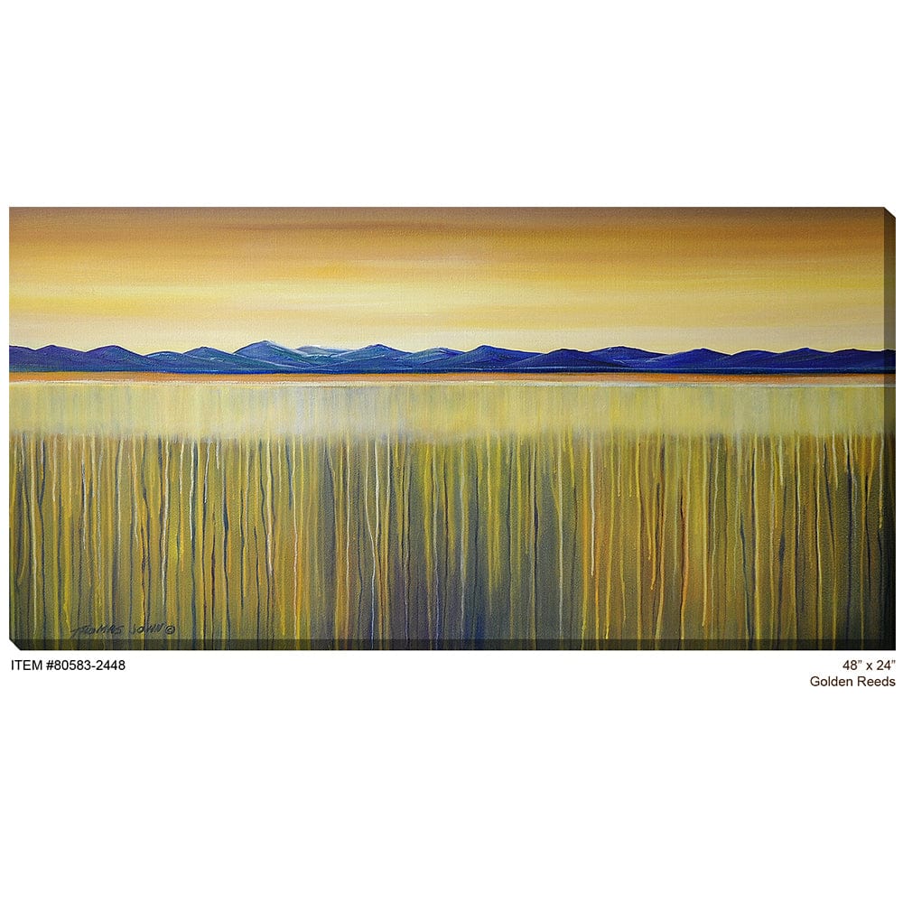 Golden Reeds Outdoor Canvas Art - Outdoorartpross