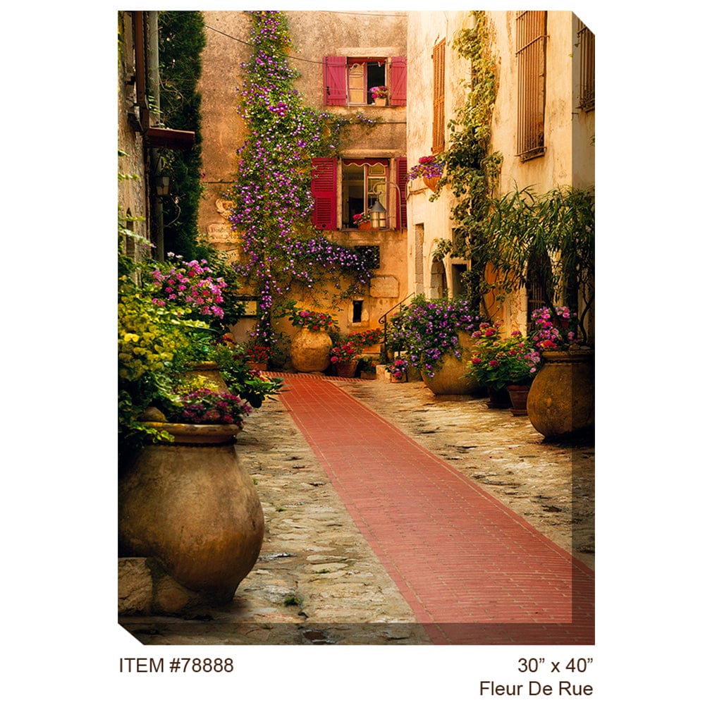 Fleur De Rue Outdoor Canvas Art - Outdoorartpross