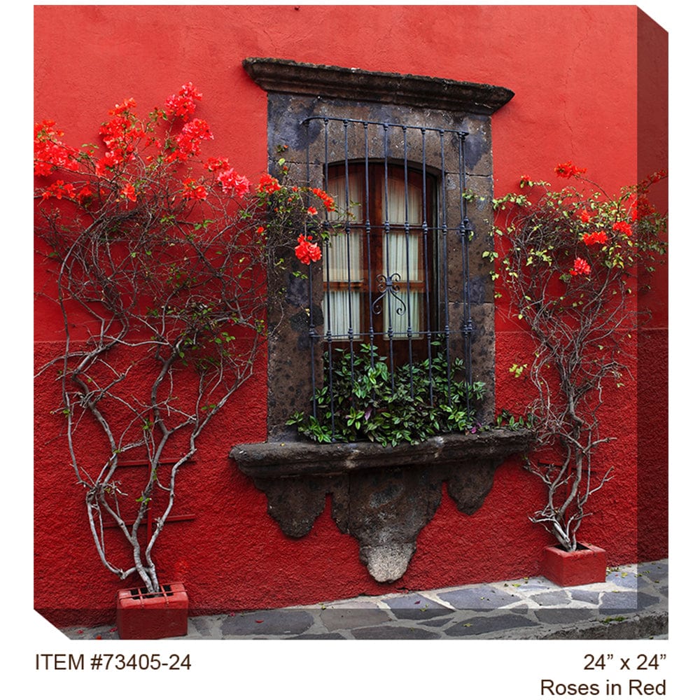 Roses in Red Outdoor Canvas Art - Outdoorartpross