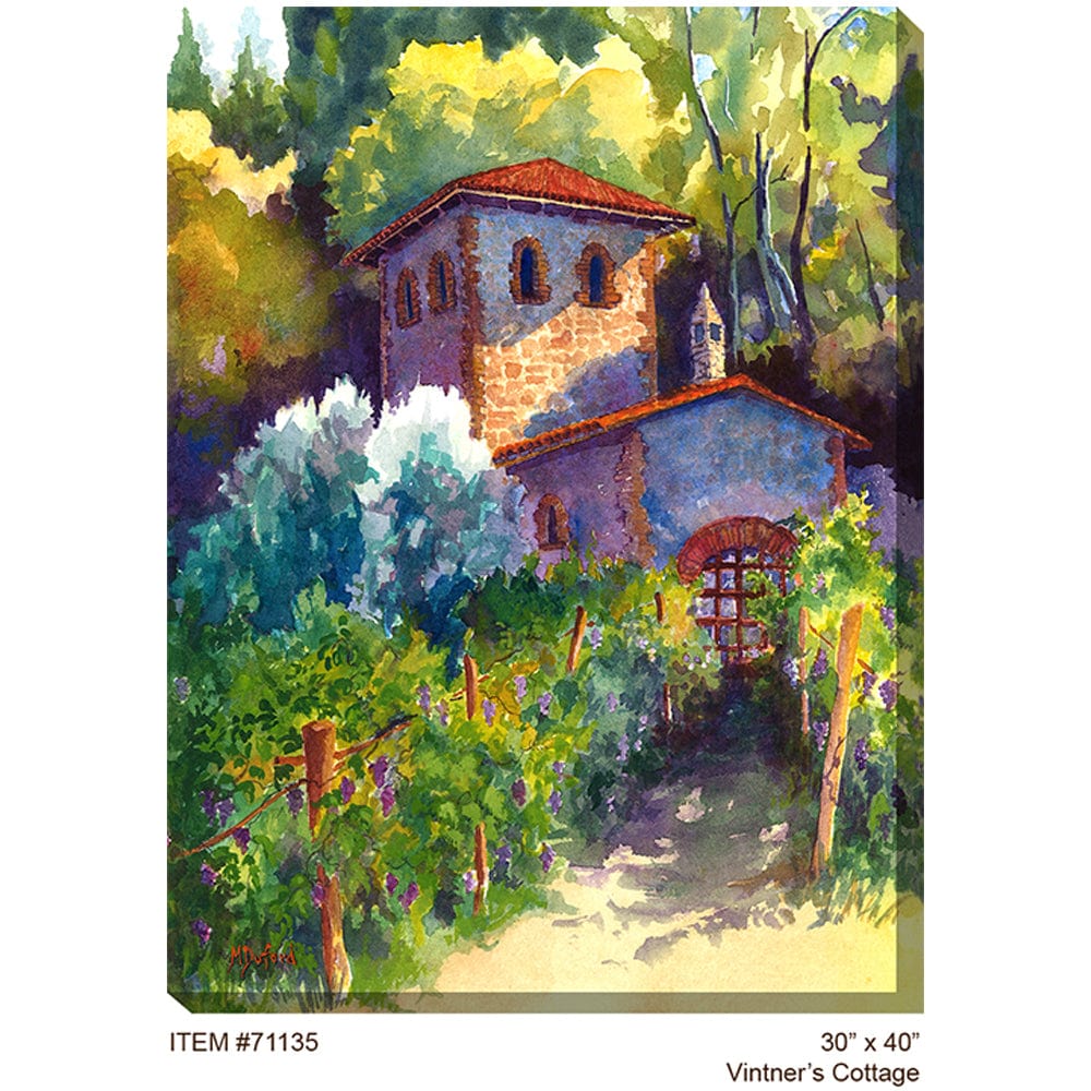 Vitner's Cottage Outdoor Canvas Art - Outdoorartpross