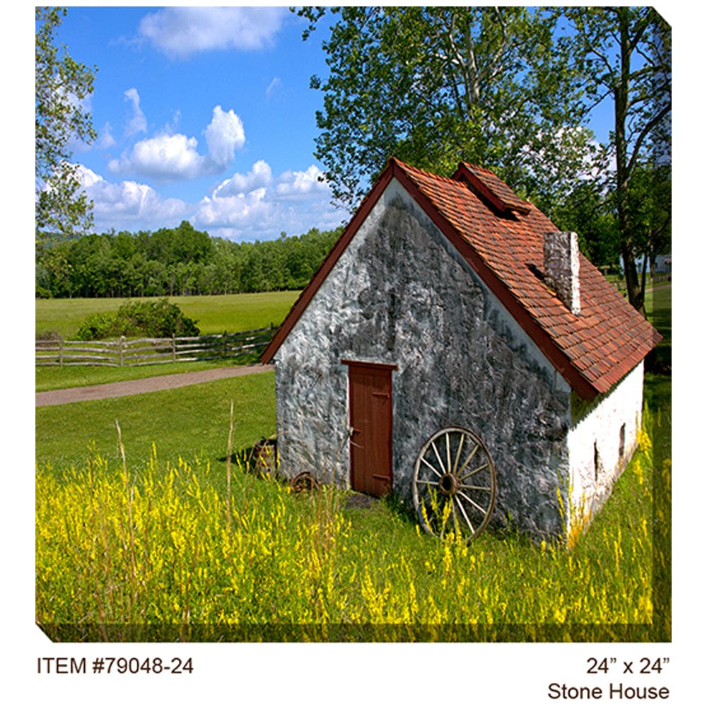 Stone House Outdoor Canvas Art - Outdoorartpross