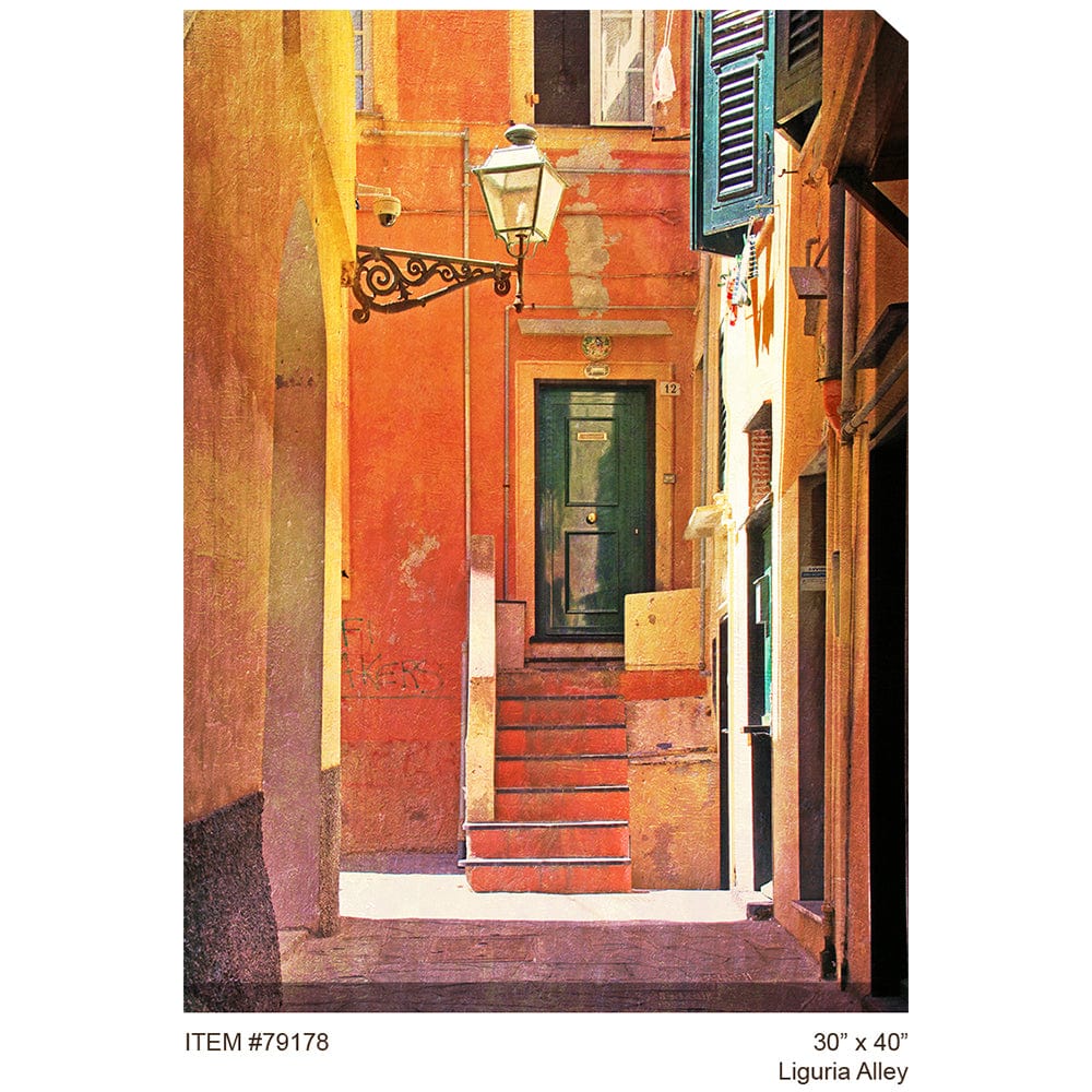 Liguria Alley Outdoor Canvas Art - Outdoorartpross