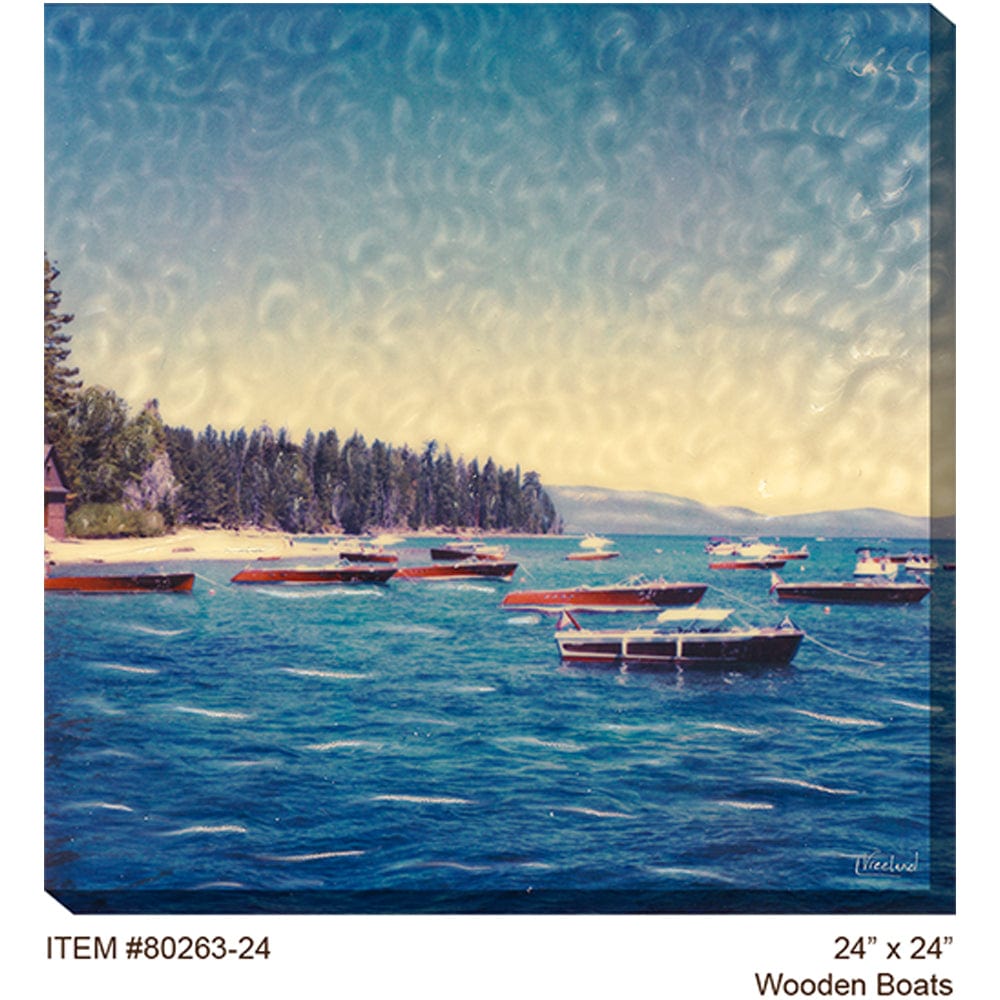 Wooden Boats Outdoor Canvas Art - Outdoorartpross