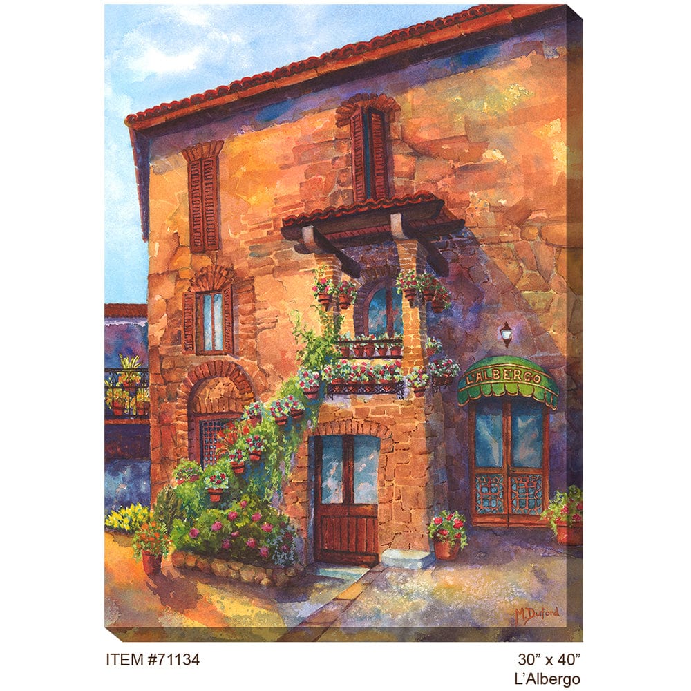 L'Albergo Outdoor Canvas Art - Outdoorartpross
