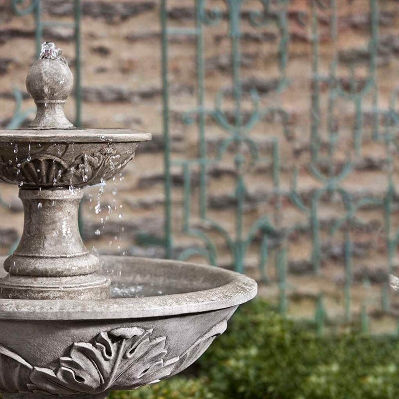 Acanthus Two Tiered Water Fountain - Outdoorartpross