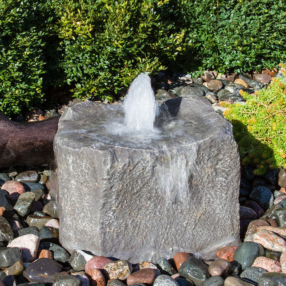 Agate Falls Stone Garden Fountain in Dapple Gray - Outdoorartpross
