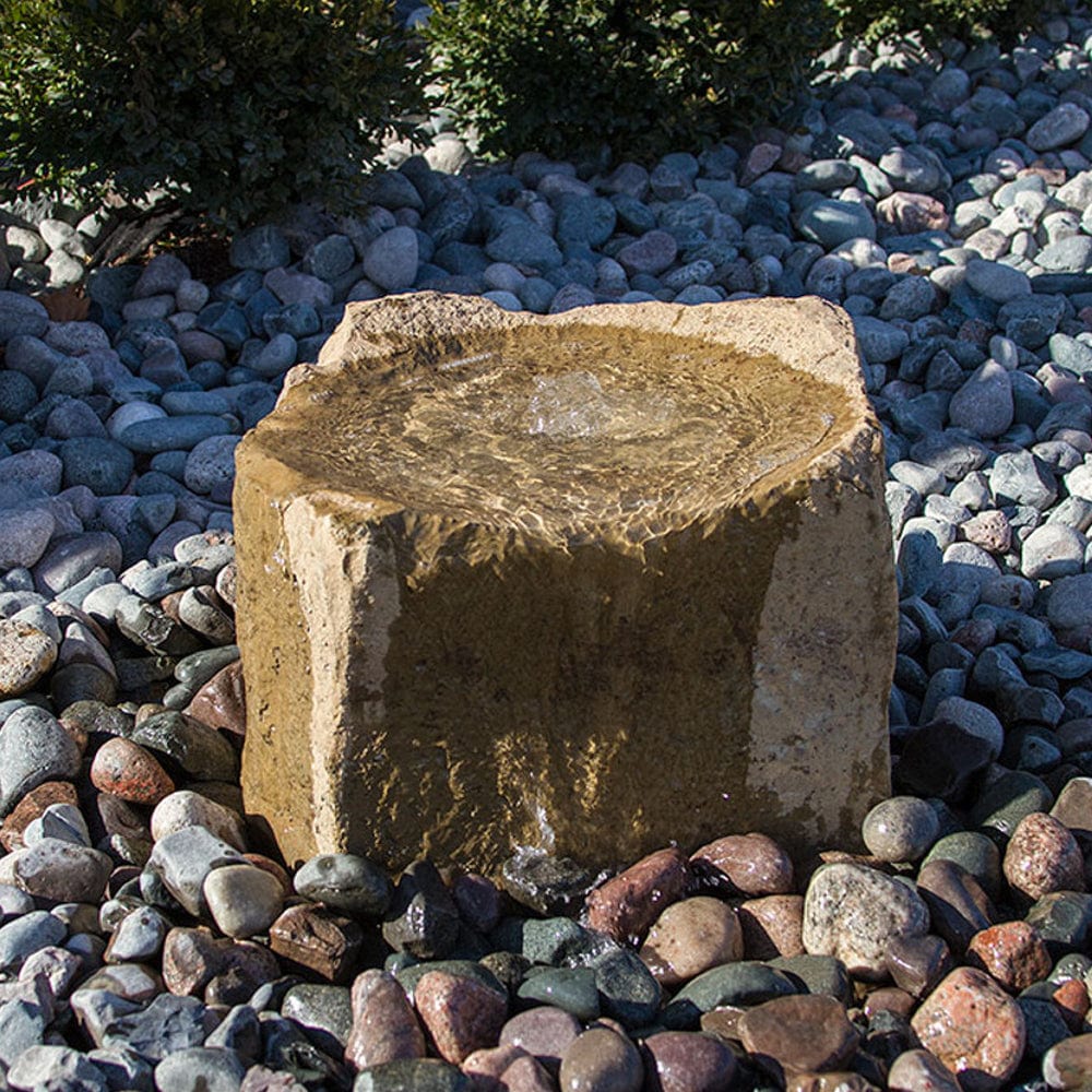 Agate Falls Stone Garden Fountain in Chestnut - Outdoorartpross