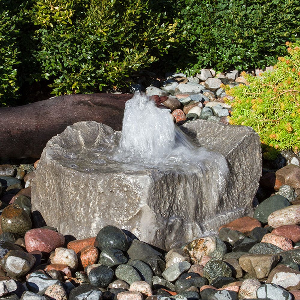 Agawa Falls Stone Outdoor Fountain in Dapple Gray - Outdoorartpross