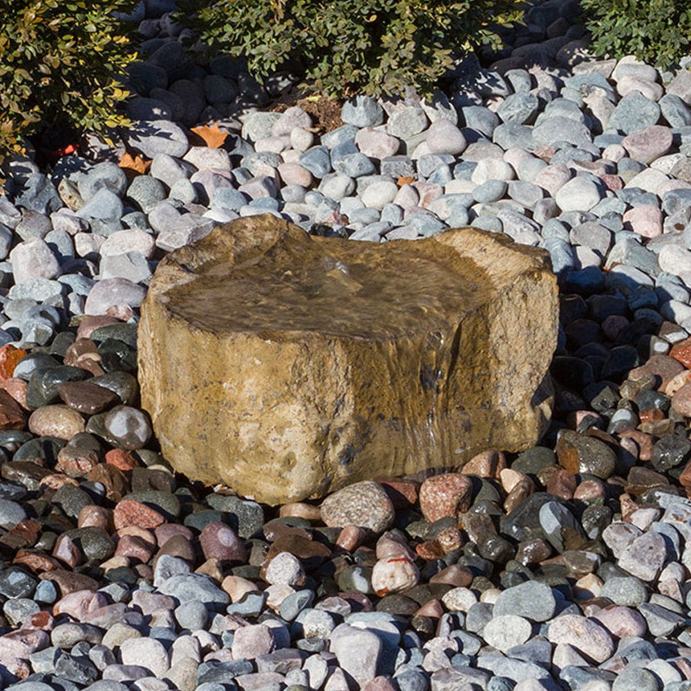 Agawa Falls Stone Outdoor Fountain in Chestnut - Outdoorartpross