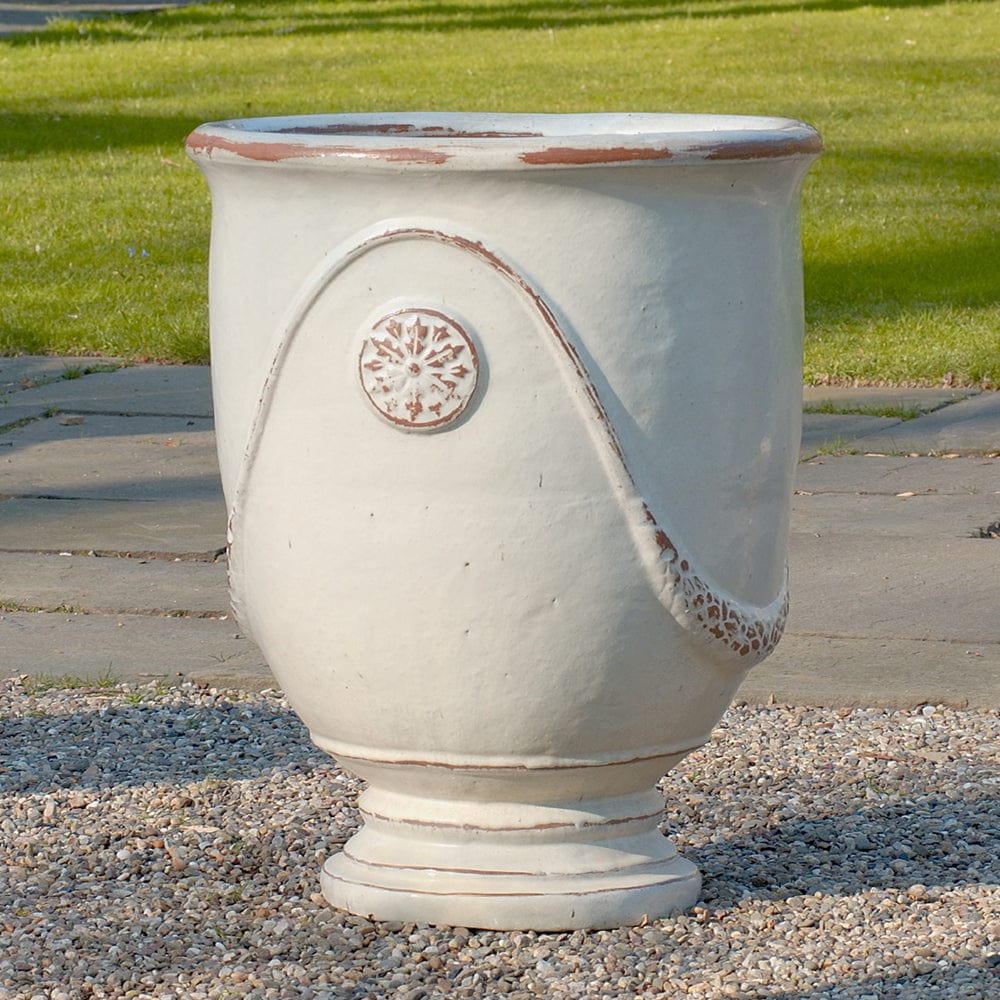 Anduze Urn Set of 4 in Antique White - Outdoorartpross
