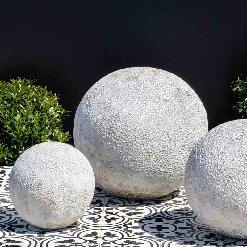 Angkor Spheres - Set of 3 in Volcanic White - Outdoorartpross