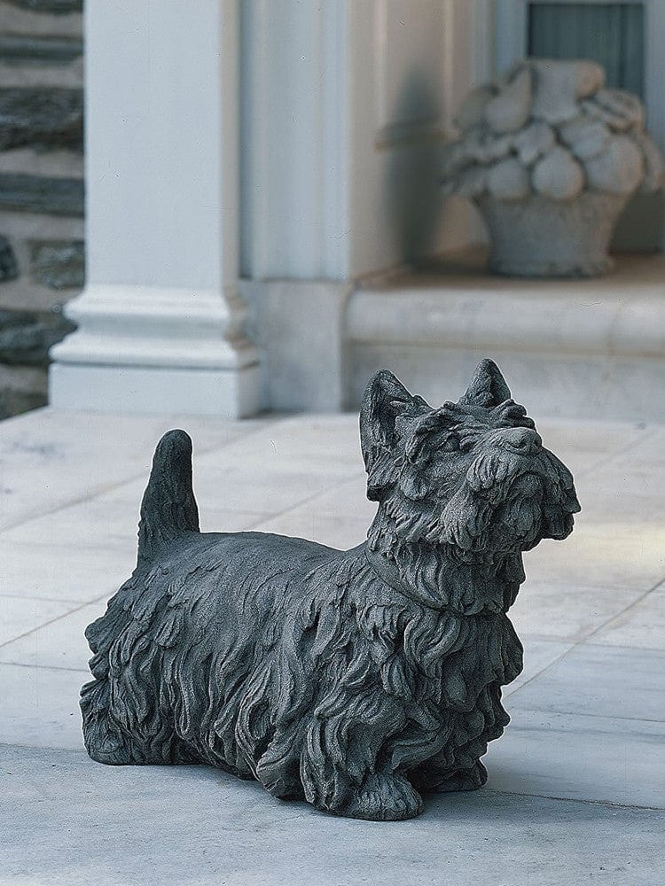Angus Scotty Dog Cast Stone Garden Statue - Outdoorartpross